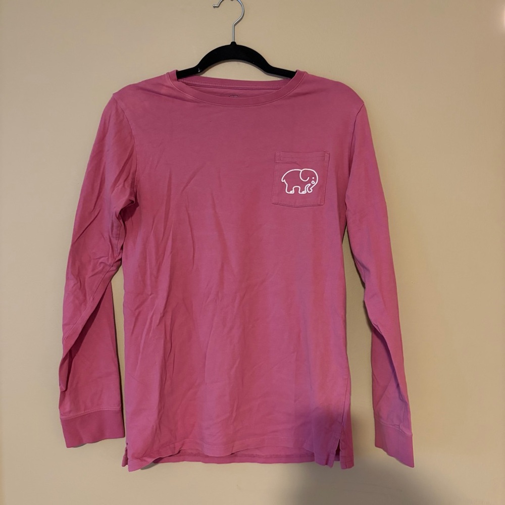 Ivory Ella Rose Long Sleeve Tee with Elephant Pocket